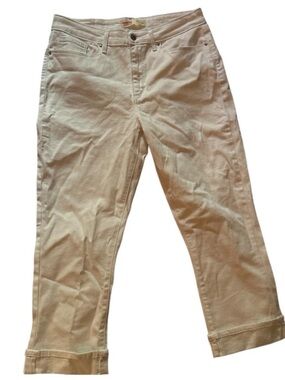 White Signature by Levi Strauss Summer Preppy Cuffed Capri Jeans Size 10